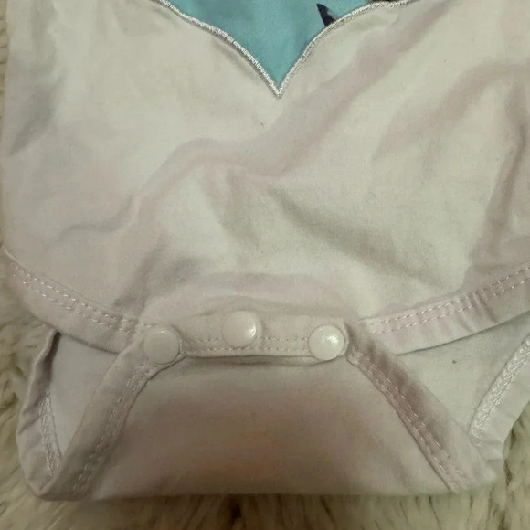 RoryChen Bay and Kids Matching floral blue with pink flowers outfit size 70 - Picture 6 of 6